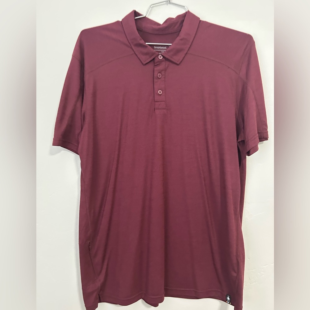 Smartwool Men’s Merino 150 Sport Polo Black Cherry Size Large L